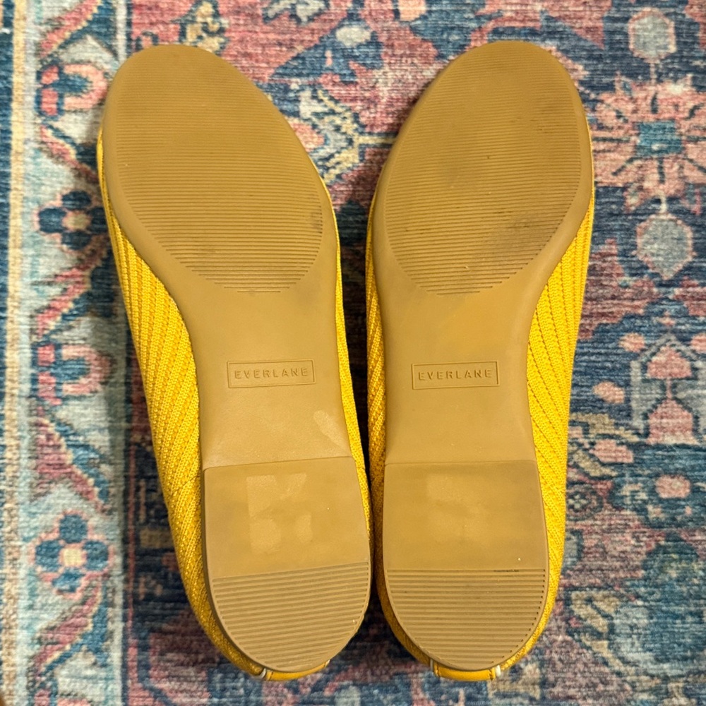 Everlane Mustard Yellow Knit Ballet Flats - Picture 7 of 7